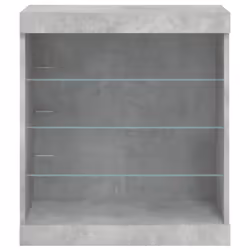 vidaXL Sideboard with LED Lights Cupboard Highboard Side Cabinet Concrete Grey - Additional view 5