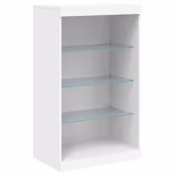 vidaXL Sideboard with LED Lights Cupboard Highboard Side Cabinet Concrete Grey - white - Additional view 2