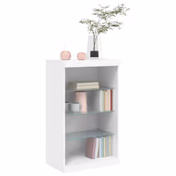 vidaXL Sideboard with LED Lights Cupboard Highboard Side Cabinet Concrete Grey - white - Additional view 4