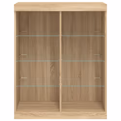 vidaXL Sideboard with LED Lights Cupboard Highboard Storage Cabinet Sonoma Oak - Additional view 5