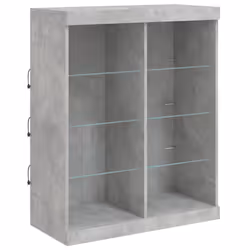 vidaXL Sideboard with LED Lights Cupboard Highboard Side Cabinet Concrete Grey - Additional view 2