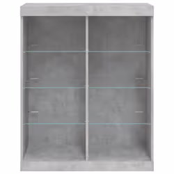 vidaXL Sideboard with LED Lights Cupboard Highboard Side Cabinet Concrete Grey - Additional view 5