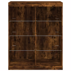 vidaXL Sideboard with LED Lights Cupboard Highboard Storage Cabinet Smoked Oak - Additional view 5