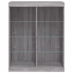 vidaXL Sideboard with LED Lights Cupboard Highboard Side Cabinet Grey Sonoma - Additional view 5
