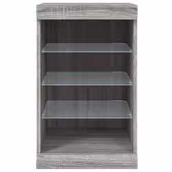 vidaXL Sideboard with LED Lights Cupboard Highboard Side Cabinet Grey Sonoma - Additional view 5