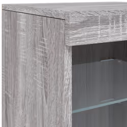 vidaXL Sideboard with LED Lights Cupboard Highboard Side Cabinet Grey Sonoma - Additional view 8
