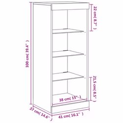 vidaXL Sideboard with LED Lights Cupboard Highboard Storage Cabinet White