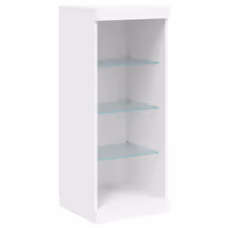 vidaXL Sideboard with LED Lights Cupboard Highboard Storage Cabinet White - Additional view 4