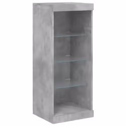 vidaXL Sideboard with LED Lights Cupboard Highboard Side Cabinet Concrete Grey - Additional view 4