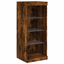 vidaXL Sideboard with LED Lights Cupboard Highboard Storage Cabinet Smoked Oak - Additional view 4