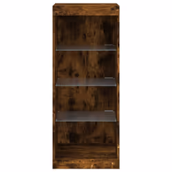 vidaXL Sideboard with LED Lights Cupboard Highboard Storage Cabinet Smoked Oak - Additional view 5