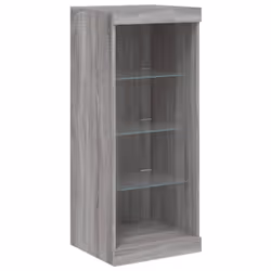 vidaXL Sideboard with LED Lights Cupboard Highboard Side Cabinet Grey Sonoma - Additional view 4