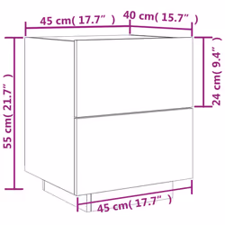 VidaXL 836736 nightstand/bedside table White