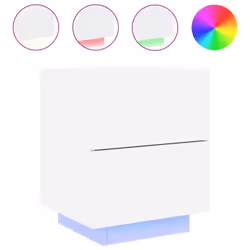 VidaXL 836736 nightstand/bedside table White - Additional view 5