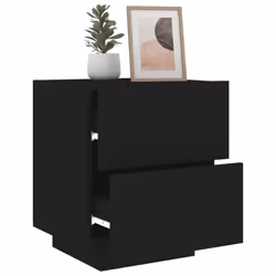 VidaXL 836737 nightstand/bedside table Black - Additional view 4