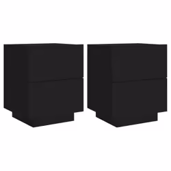 VidaXL 836738, Black, Wood, 450 mm, 400 mm, 550 mm, 2 pc(s)