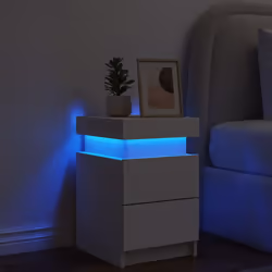 VidaXL 836749 nightstand/bedside table White - Additional view 4