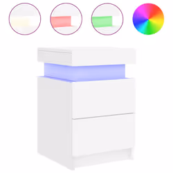VidaXL 836750 nightstand/bedside table White - Additional view 7