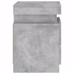 vidaXL Bedside Cabinets with LED Lights Nightstand Bed Cabinet Side Table - concrete grey, 1 pcs - Additional view 8