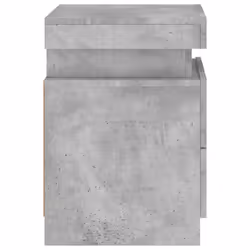 vidaXL Bedside Cabinets with LED Lights Nightstand Bed Cabinet Side Table - concrete grey, 2 pcs - Additional view 9
