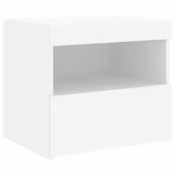 vidaXL Bedside Cabinet with LED Lights Nightstand Bed Side Table Sonoma Oak - white, 1 pcs - Additional view 5