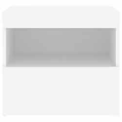 vidaXL Bedside Cabinet with LED Lights Nightstand Bed Side Table Sonoma Oak - white, 2 pcs - Additional view 8