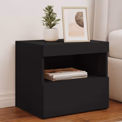 VidaXL 836765 nightstand/bedside table Black