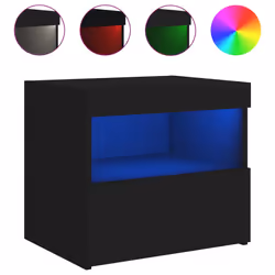 VidaXL 836766 nightstand/bedside table Black - Additional view 6
