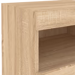 vidaXL Bedside Cabinet with LED Lights Nightstand Bed Side Table Sonoma Oak - sonoma oak, 1 pcs - Additional view 10
