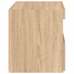 vidaXL Bedside Cabinet with LED Lights Nightstand Bed Side Table Sonoma Oak - sonoma oak, 1 pcs - Additional view 8