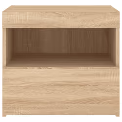 vidaXL Bedside Cabinet with LED Lights Nightstand Bed Side Table Sonoma Oak - sonoma oak, 2 pcs - Additional view 8