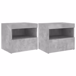 VidaXL 836770, Concrete colour, Wood, 500 mm, 400 mm, 450 mm, 2 pc(s)