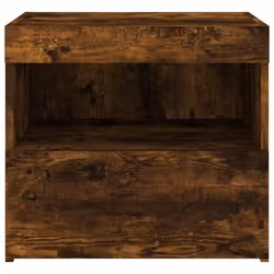 vidaXL Bedside Cabinet with LED Lights Nightstand Bed Side Table Sonoma Oak - smoked oak, 1 pcs - Additional view 7
