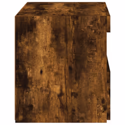 vidaXL Bedside Cabinet with LED Lights Nightstand Bed Side Table Sonoma Oak - smoked oak, 1 pcs - Additional view 8