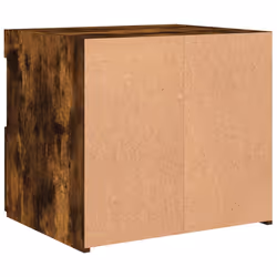 vidaXL Bedside Cabinet with LED Lights Nightstand Bed Side Table Sonoma Oak - smoked oak, 2 pcs - Additional view 10