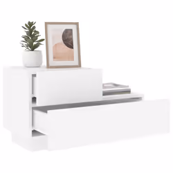 VidaXL 836777 nightstand/bedside table White - Additional view 4