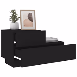 VidaXL 836778 nightstand/bedside table Black - Additional view 4
