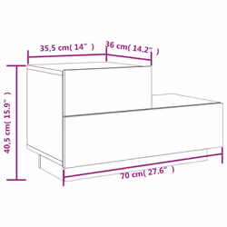 VidaXL 836779 nightstand/bedside table Oak