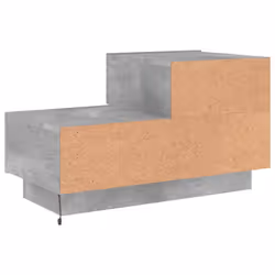 vidaXL Bedside Cabinet with LED Lights Nightstand Bed Table Concrete Grey - Additional view 8