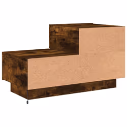 vidaXL Bedside Cabinet with LED Lights Nightstand Bed Cabinet  Bedside Table - smoked oak - Additional view 8