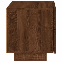 vidaXL Bedside Cabinet with LED Lights Nightstand Bed Cabinet  Bedside Table - brown oak - Additional view 7