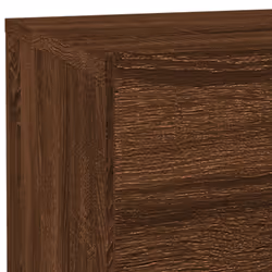 vidaXL Bedside Cabinet with LED Lights Nightstand Bed Cabinet  Bedside Table - brown oak - Additional view 9