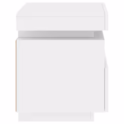 vidaXL Bedside Cabinets with LED Lights Nightstand Bed Table Side Cabinet - white - Additional view 7