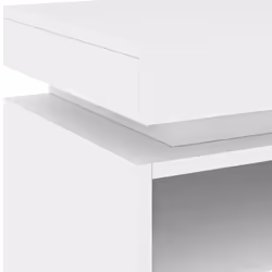 vidaXL Bedside Cabinets with LED Lights Nightstand Bed Table Side Cabinet - white - Additional view 10
