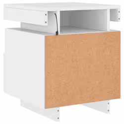 vidaXL Bedside Cabinets with LED Lights Nightstand Bed Table Side Cabinet - white - Additional view 9