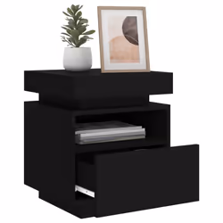 VidaXL 836786 nightstand/bedside table Black - Additional view 4