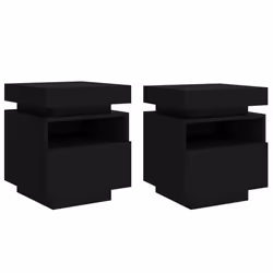 VidaXL 836787, Black, Wood, 400 mm, 390 mm, 485 mm, 2 pc(s)