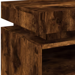 vidaXL Bedside Cabinets with LED Lights Nightstand Bed Table Side Cabinet - smoked oak - Additional view 9