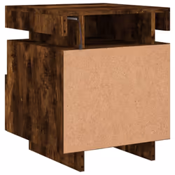 vidaXL Bedside Cabinets with LED Lights Nightstand Bed Table Side Cabinet - smoked oak - Additional view 9