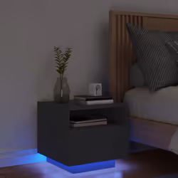 VidaXL 836800 nightstand/bedside table Black